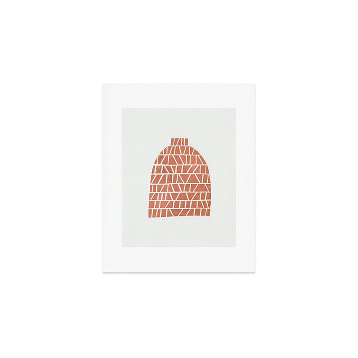 Linocut Vase #1 Art Print Gallery Image 1