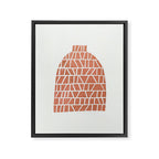 Linocut Vase #1 Framed Canvas Print Gallery Image 6