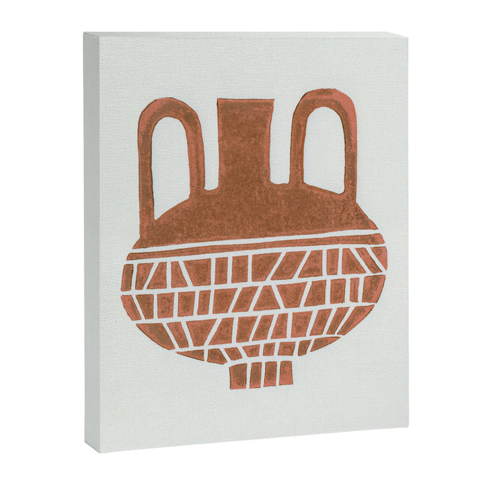 Linocut Vase #2 Canvas Print Gallery Image 1