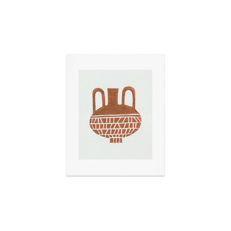 Linocut Vase #2 Art Print Gallery Image 1