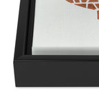 Linocut Vase #2 Framed Canvas Print Gallery Image 3