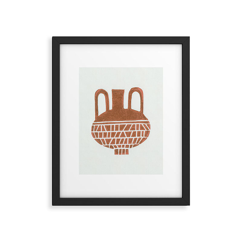 Linocut Vase #2 Framed Art Print Gallery Image 5