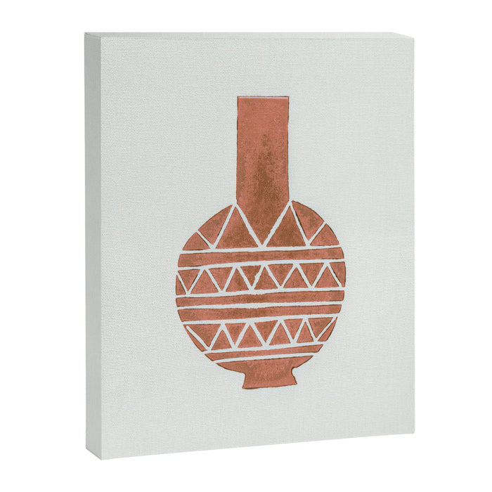Linocut Vase #4 Canvas Print Gallery Image 1