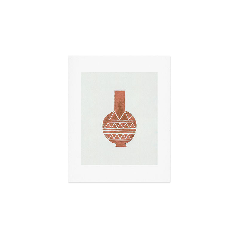 Linocut Vase #4 Art Print Gallery Image 1