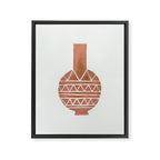 Linocut Vase #4 Framed Canvas Print Gallery Image 6
