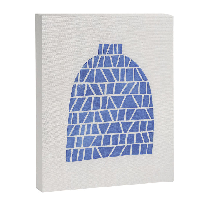 Linocut Vase #5 Canvas Print Gallery Image 1