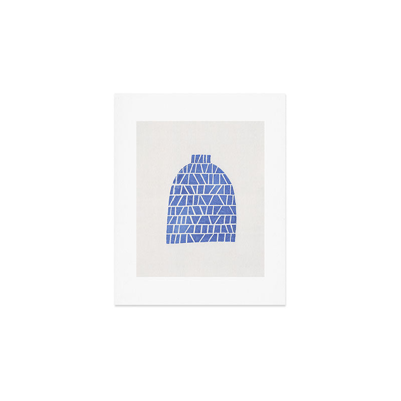 Linocut Vase #5 Art Print Gallery Image 1