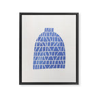 Linocut Vase #5 Framed Canvas Print Gallery Image 6