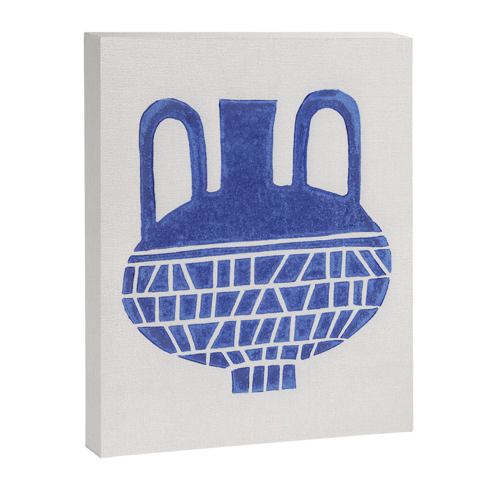 Linocut Vase #6 Canvas Print Gallery Image 1