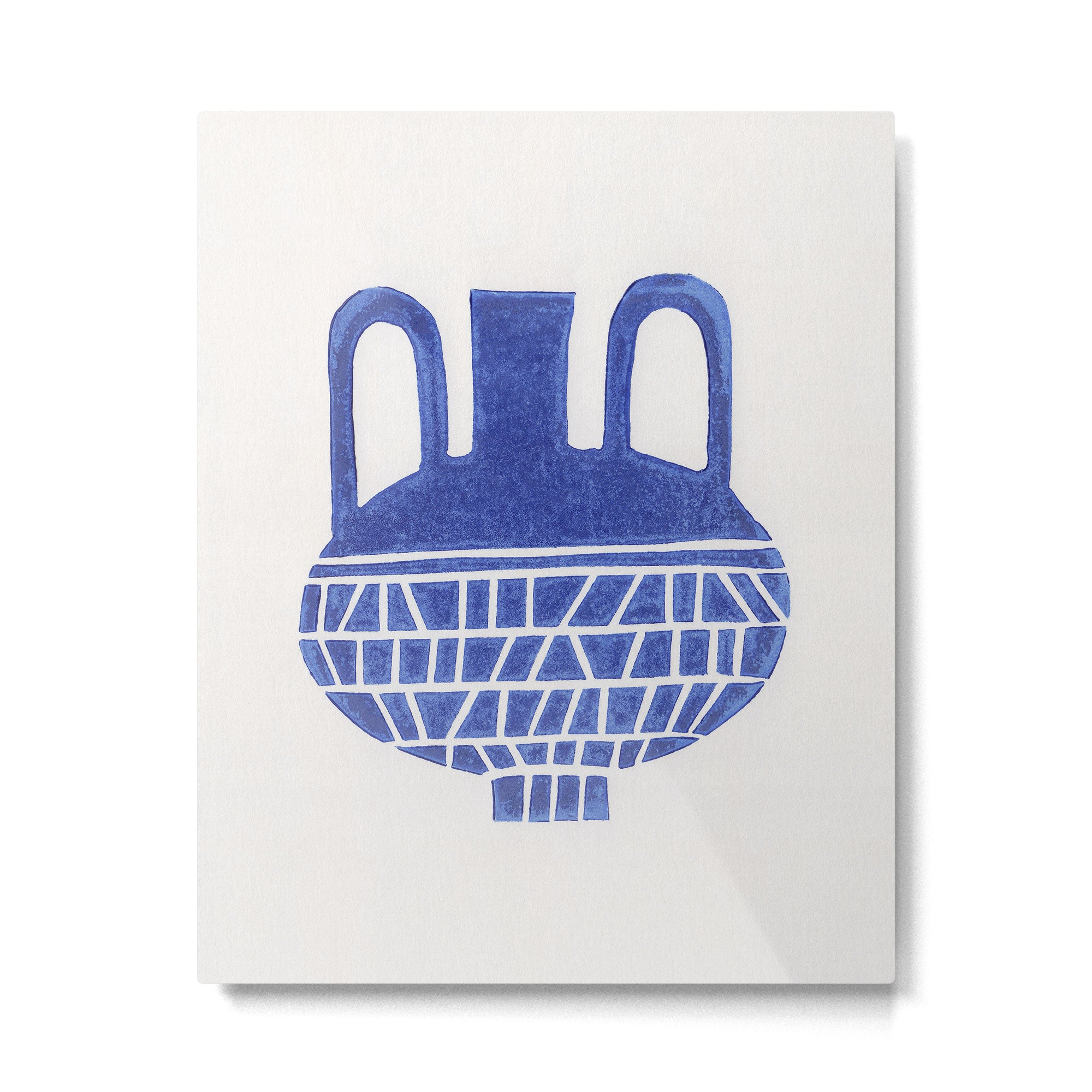 Linocut Vase #6 Metal Print Gallery Image 4