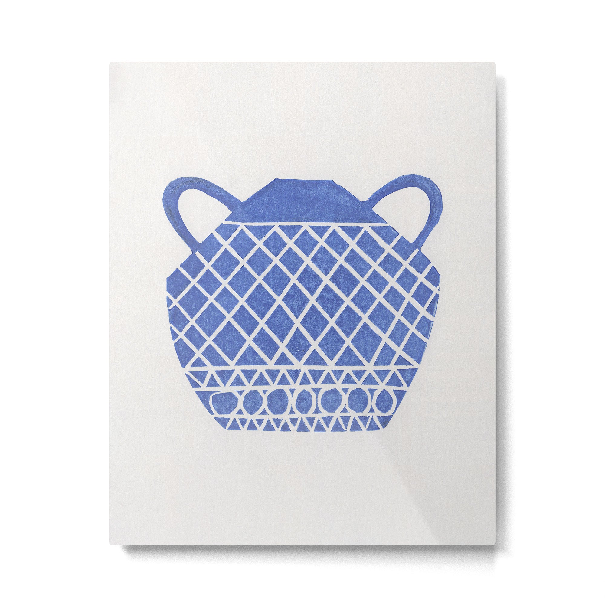 Linocut Vase #7 Metal Print Gallery Image 4