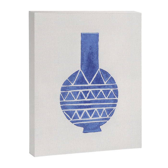 Linocut Vase #8 Canvas Print Gallery Image 1