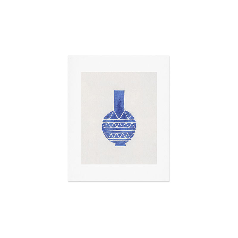 Linocut Vase #8 Art Print Gallery Image 1