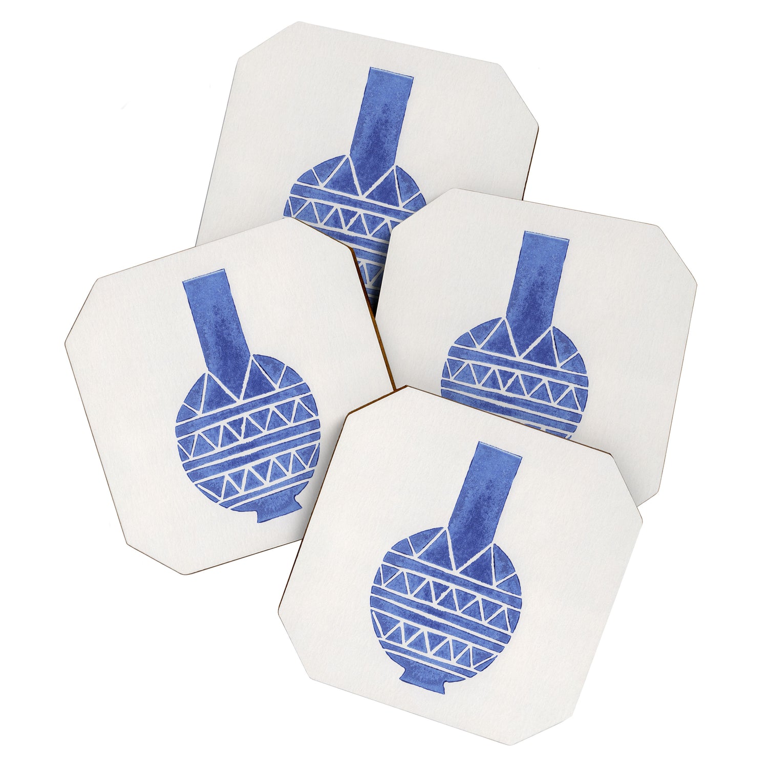 Linocut Vase #8 Coaster Gallery Image 1