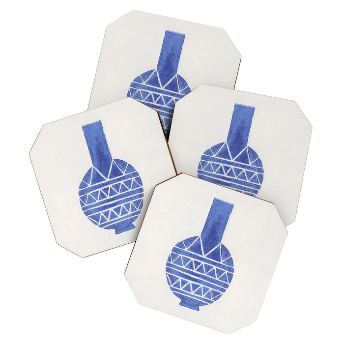 Linocut Vase #8 Coaster Gallery Image 1