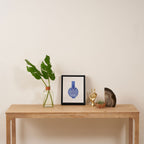 Linocut Vase #8 Framed Canvas Print Gallery Image 4
