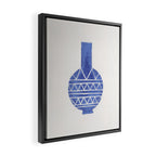 Linocut Vase #8 Framed Canvas Print Gallery Image 2