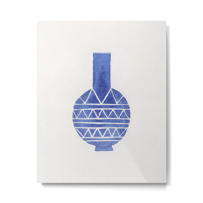 Linocut Vase #8 Metal Print Gallery Image 1