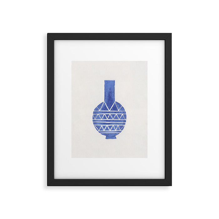 Linocut Vase #8 Framed Art Print Gallery Image 1