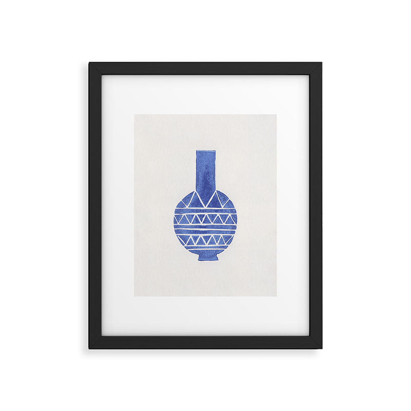 Linocut Vase #8 Framed Art Print Gallery Image 5