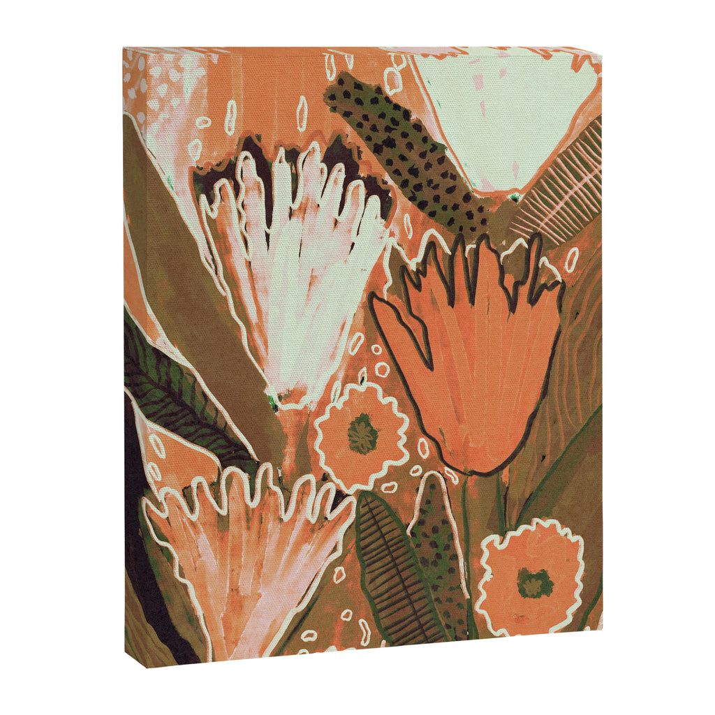 Magic Wildflowers / Orange Canvas Print Gallery Image 6