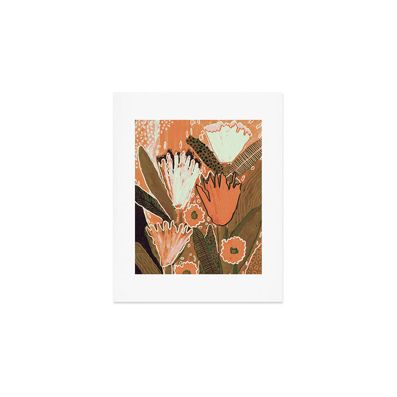 Magic Wildflowers / Orange Art Print Gallery Image 1