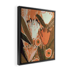 Magic Wildflowers / Orange Framed Canvas Print Gallery Image 2
