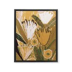 Magic Wildflowers / Yellow & Green Framed Canvas Print Gallery Image 6