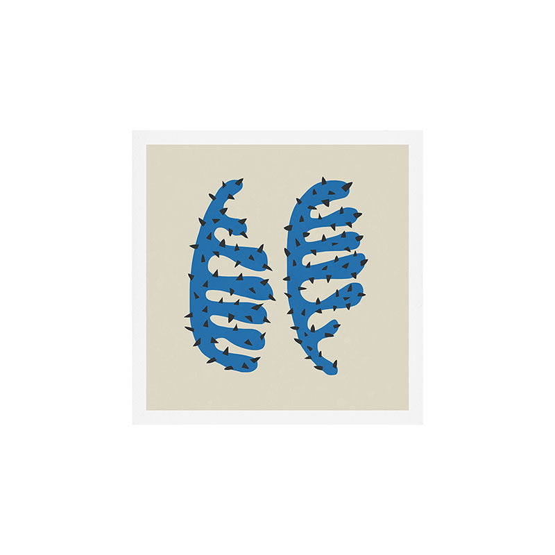 Matisse Inspired Blue Shape Art Print Gallery Image 1