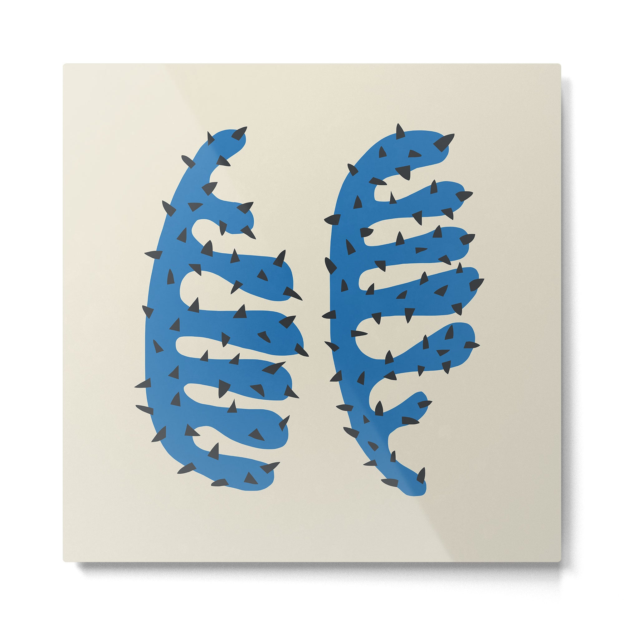 Matisse Inspired Blue Shape Metal Print Gallery Image 2
