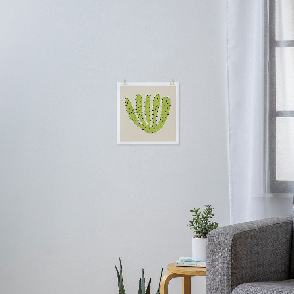 Matisse Inspired Light Green Shape Art Print Gallery Image 3