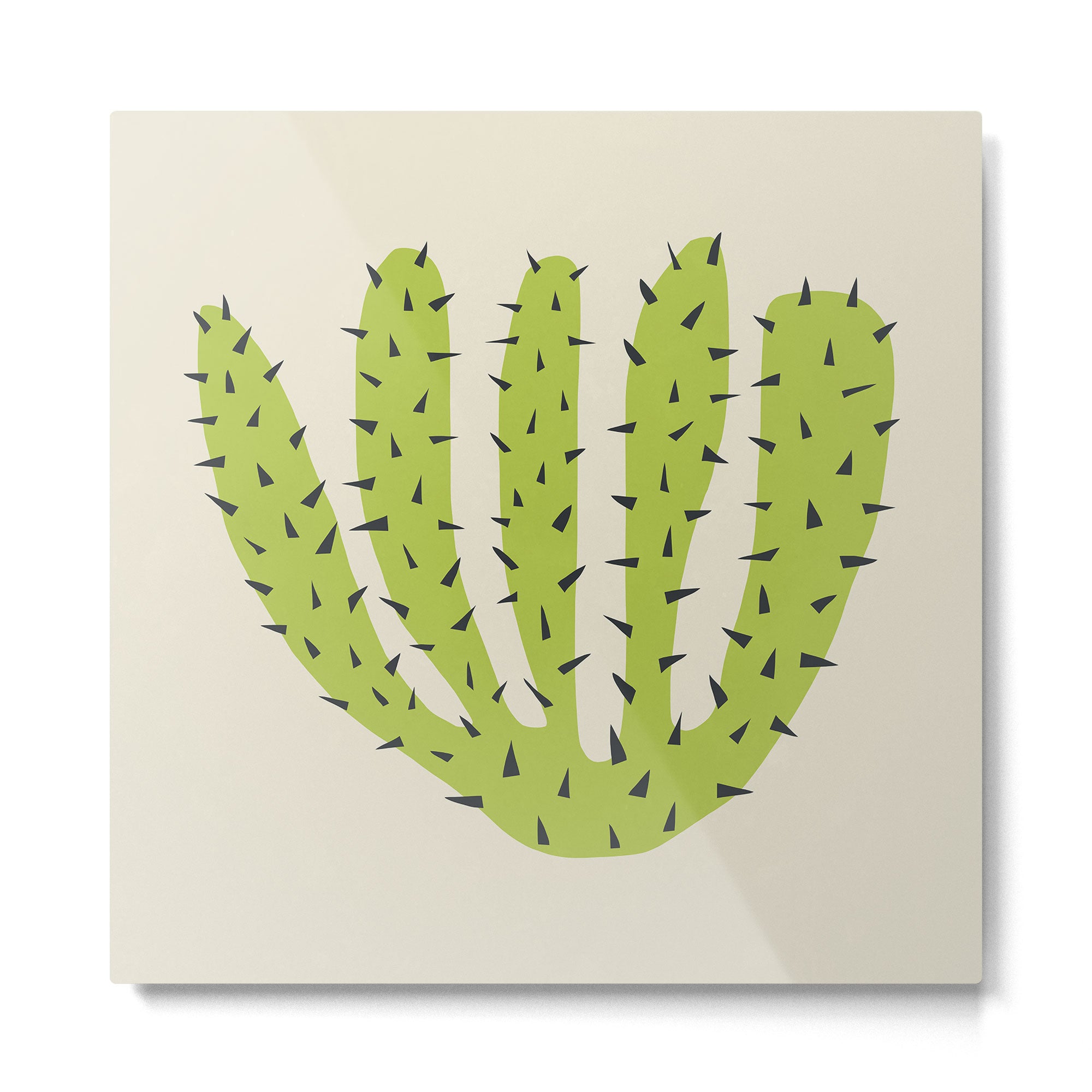 Matisse Inspired Light Green Shape Metal Print Gallery Image 2
