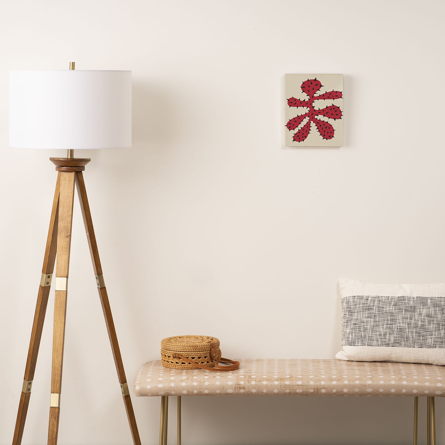 Matisse Inspired Red Shape Canvas Print Gallery Image 2