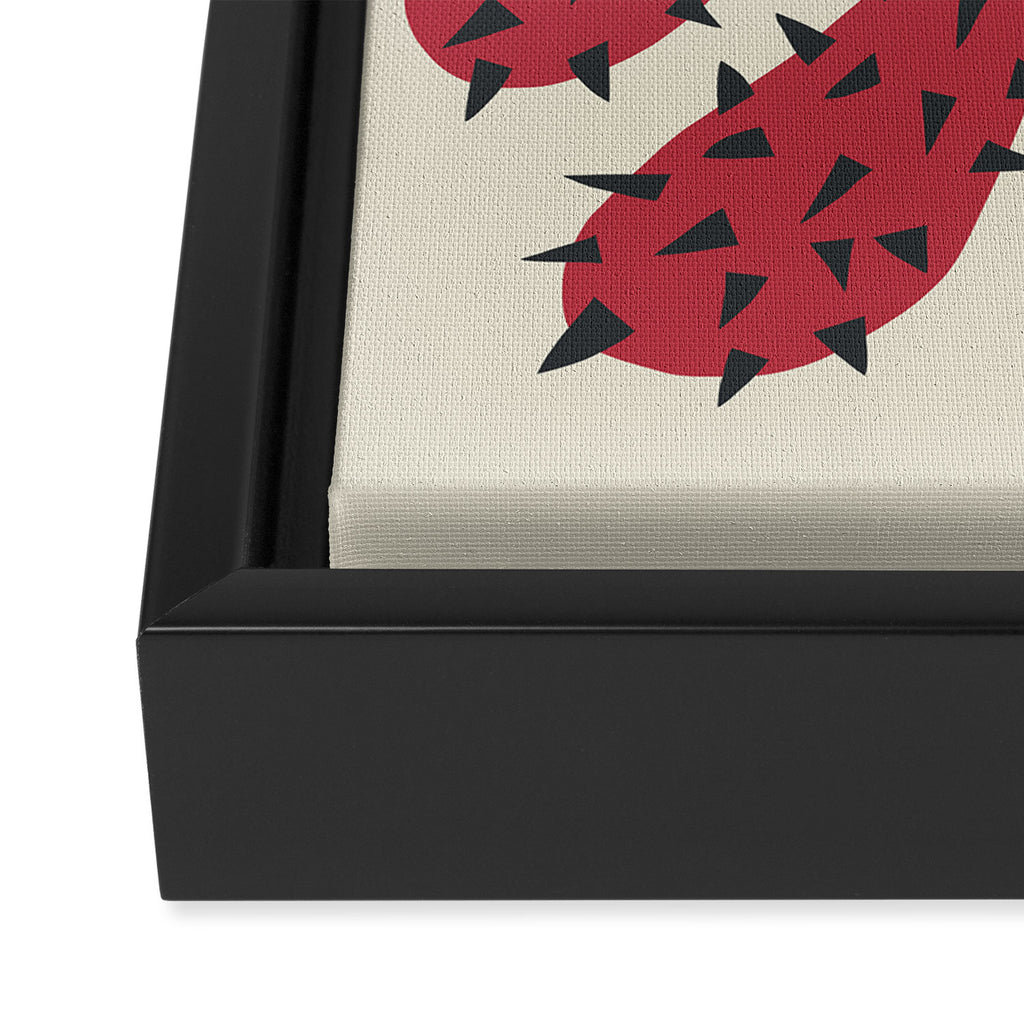 Matisse Inspired Red Shape Framed Canvas Print Gallery Image 3