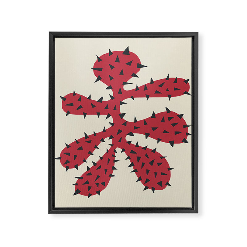 Matisse Inspired Red Shape Framed Canvas Print Gallery Image 8