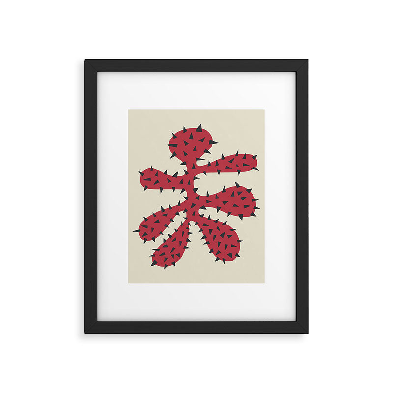 Matisse Inspired Red Shape Framed Art Print Gallery Image 6
