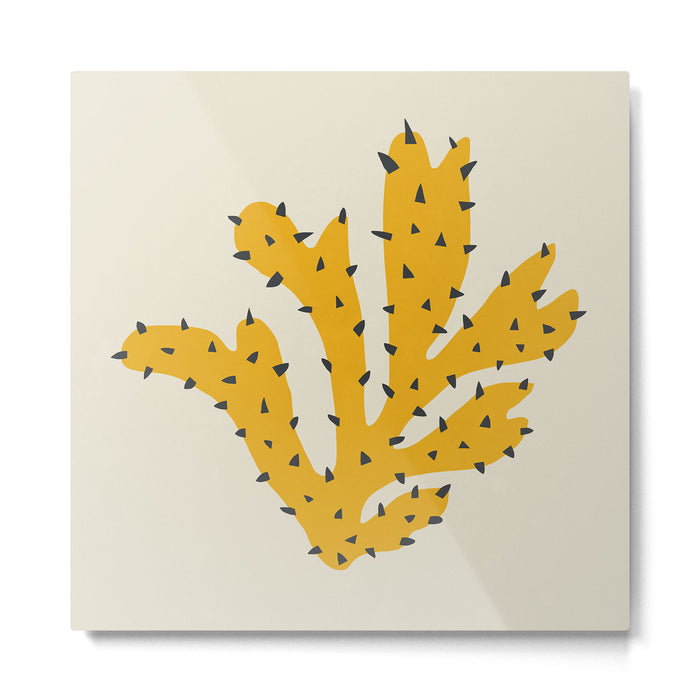 Matisse Inspired Yellow Shape Metal Print Gallery Image 1