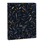 Midnight Floral Pattern #2 / Purple & Orange Canvas Print Gallery Image 6