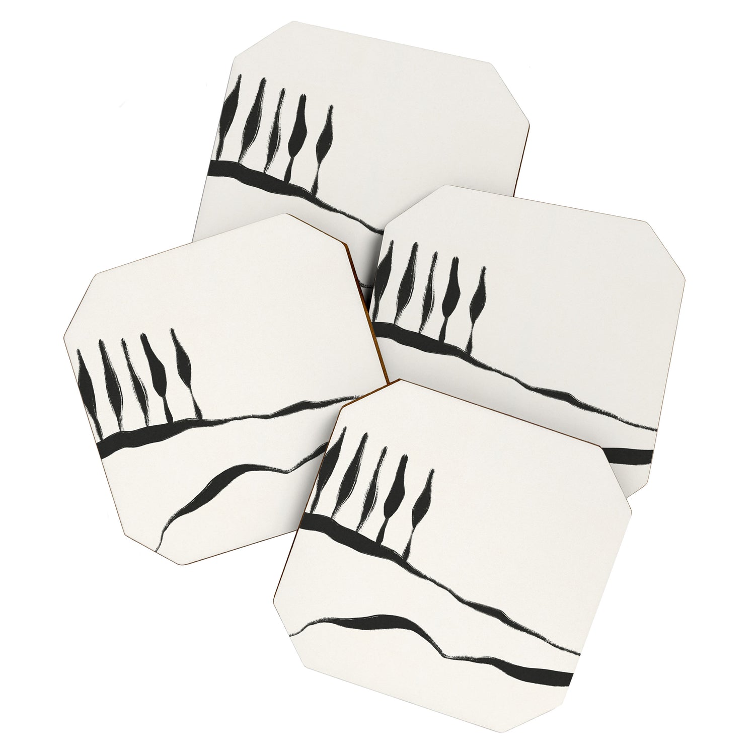 Minimal Line Landscape #1 Coaster Gallery Image 1