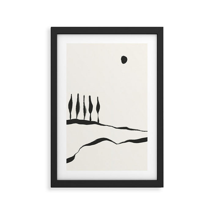Minimal Line Landscape #1 Framed Art Print Gallery Image 1