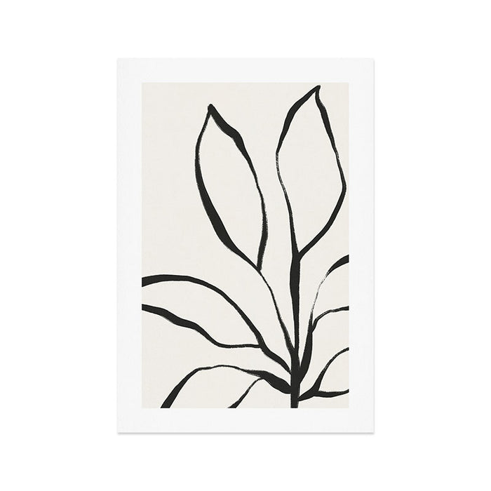 Minimal Line Leaves #2 Art Print Gallery Image 1