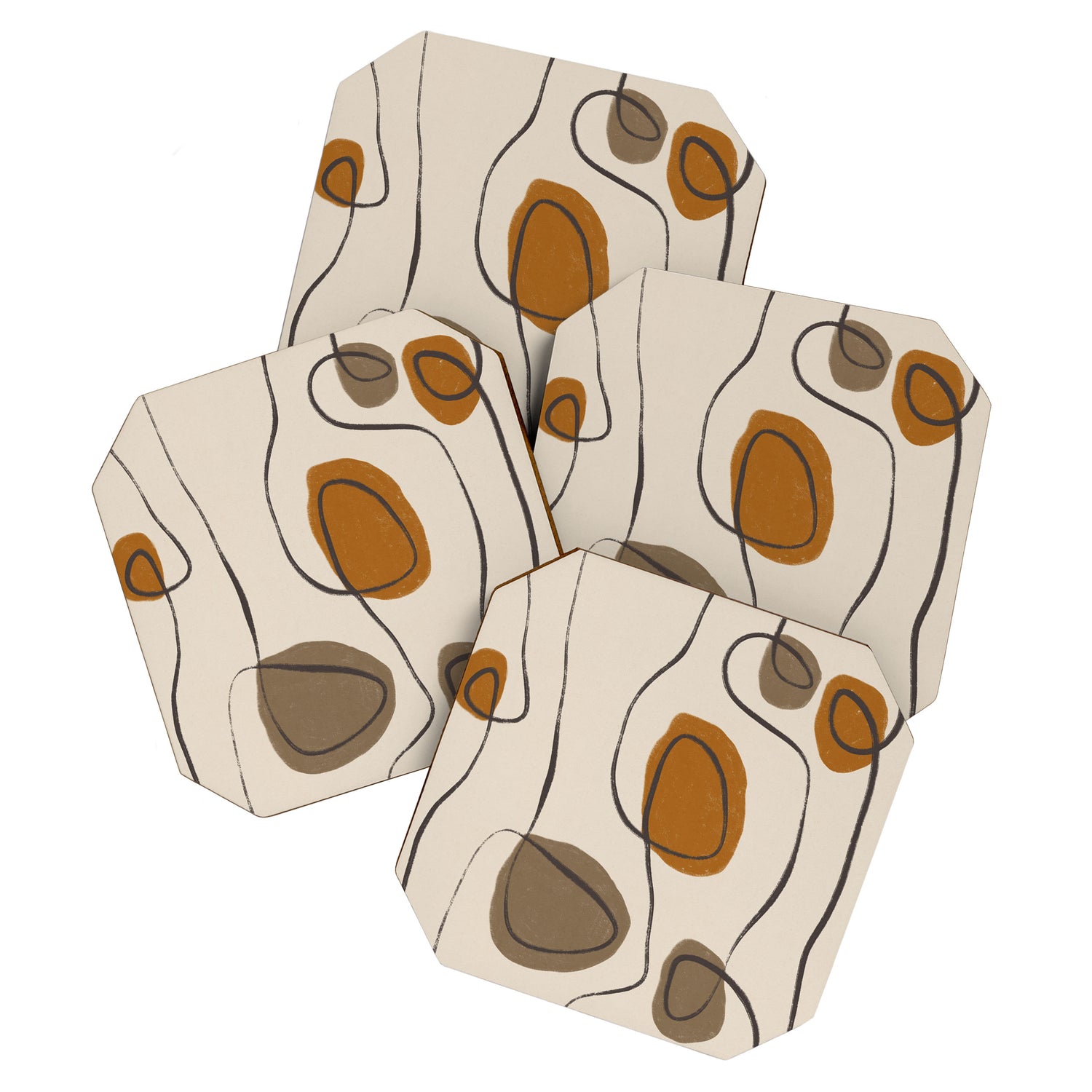 Modern Abstract Shapes #10 Coaster Gallery Image 1