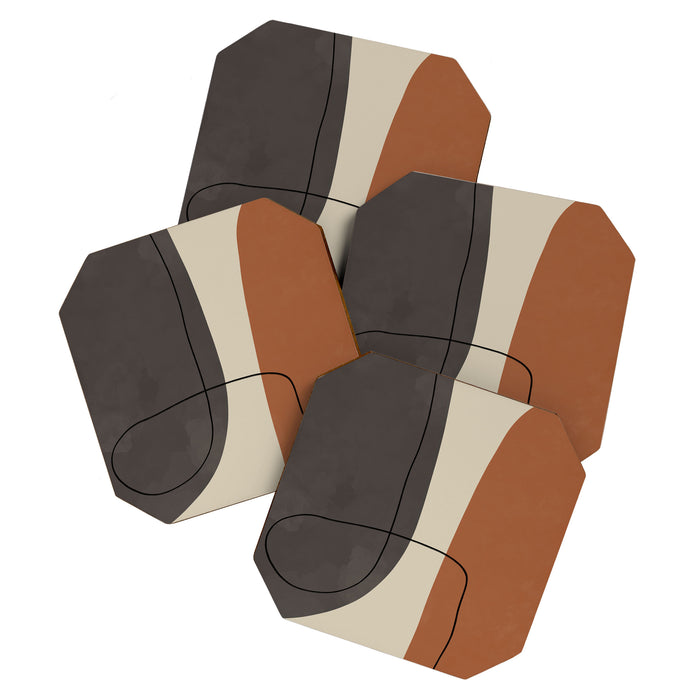 Modern Abstract Shapes #2 Coaster Gallery Image 1