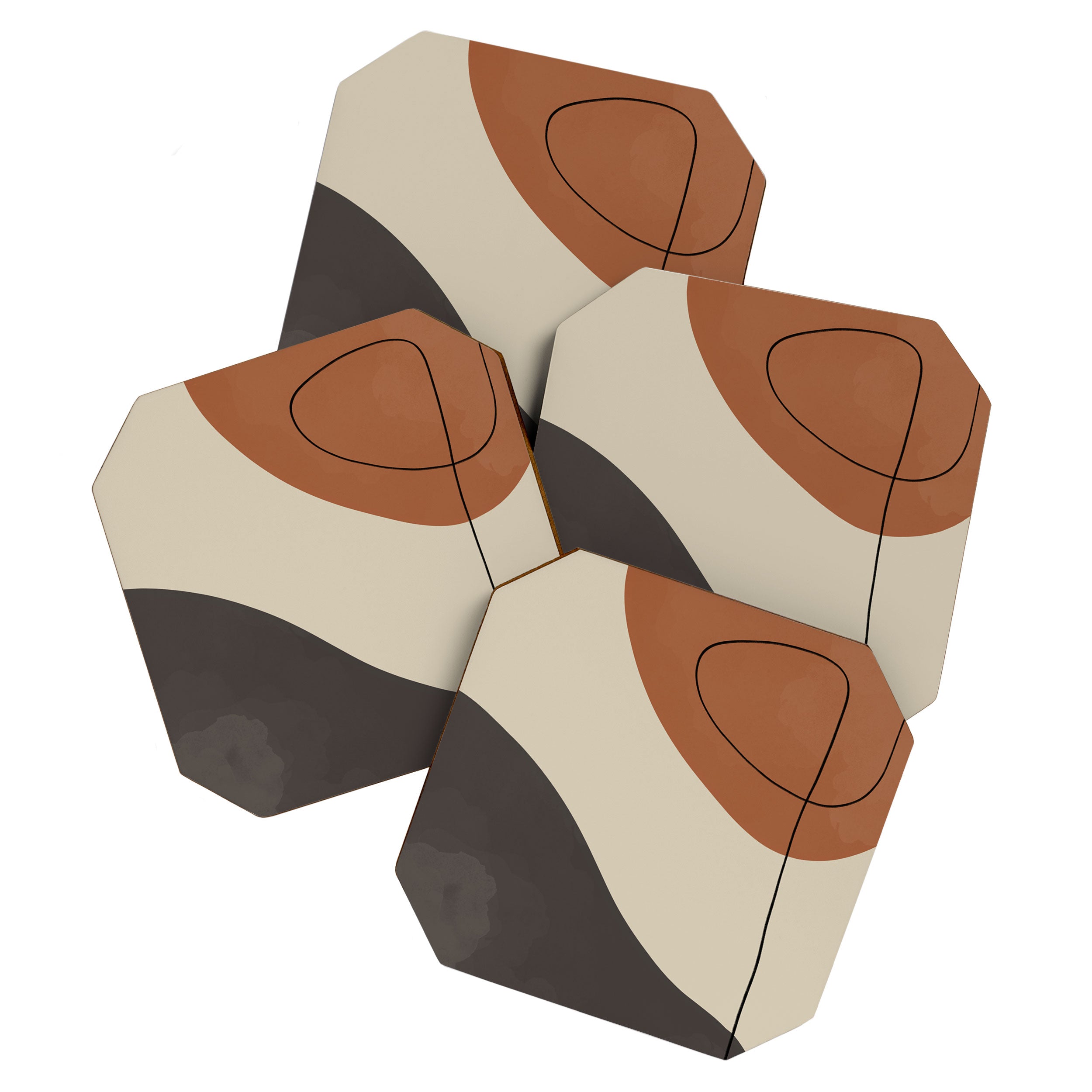 Modern Abstract Shapes #3 Coaster Gallery Image 1