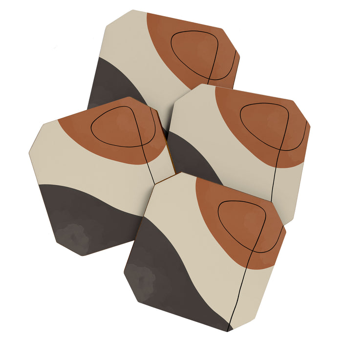 Modern Abstract Shapes #3 Coaster Gallery Image 1