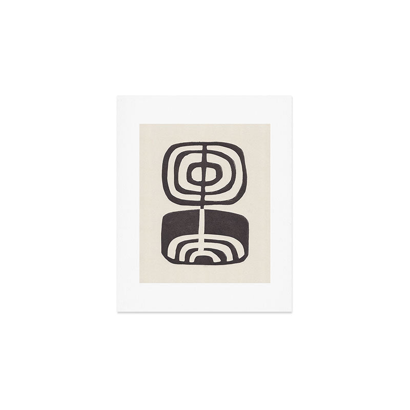Modern Plant / Lino Print Art Print Gallery Image 1