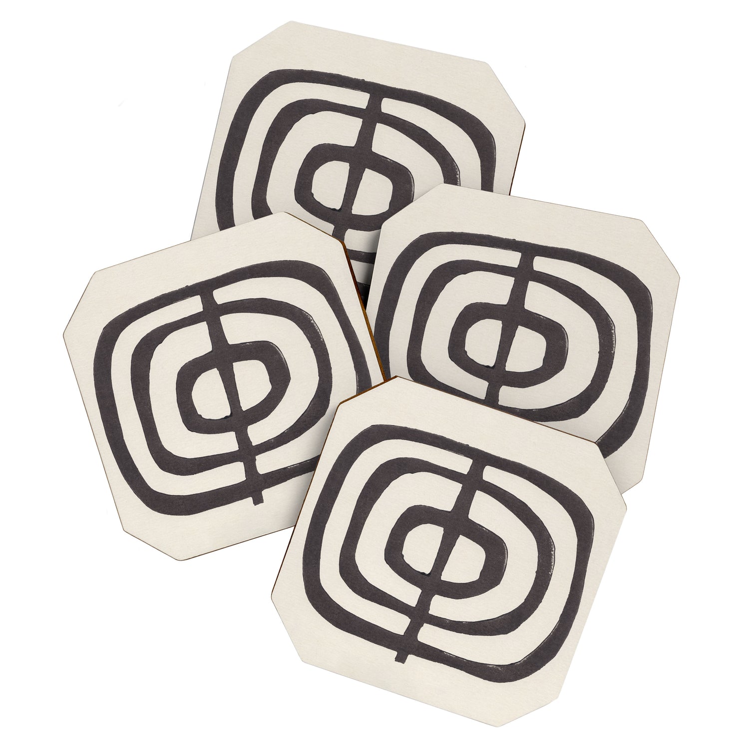 Modern Plant / Lino Print Coaster Gallery Image 1