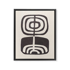 Modern Plant / Lino Print Framed Canvas Print Gallery Image 8