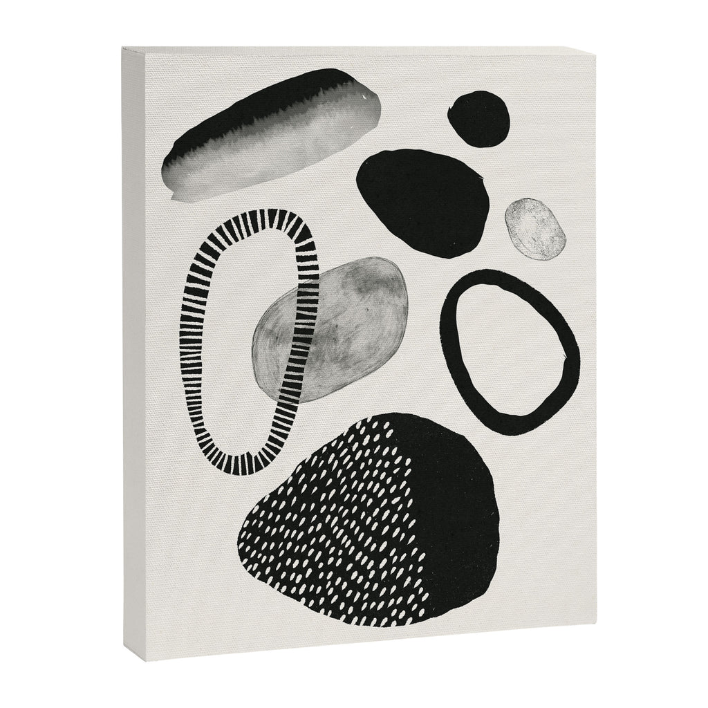 Monochrome Abstract Shapes #1  Canvas Print Gallery Image 6