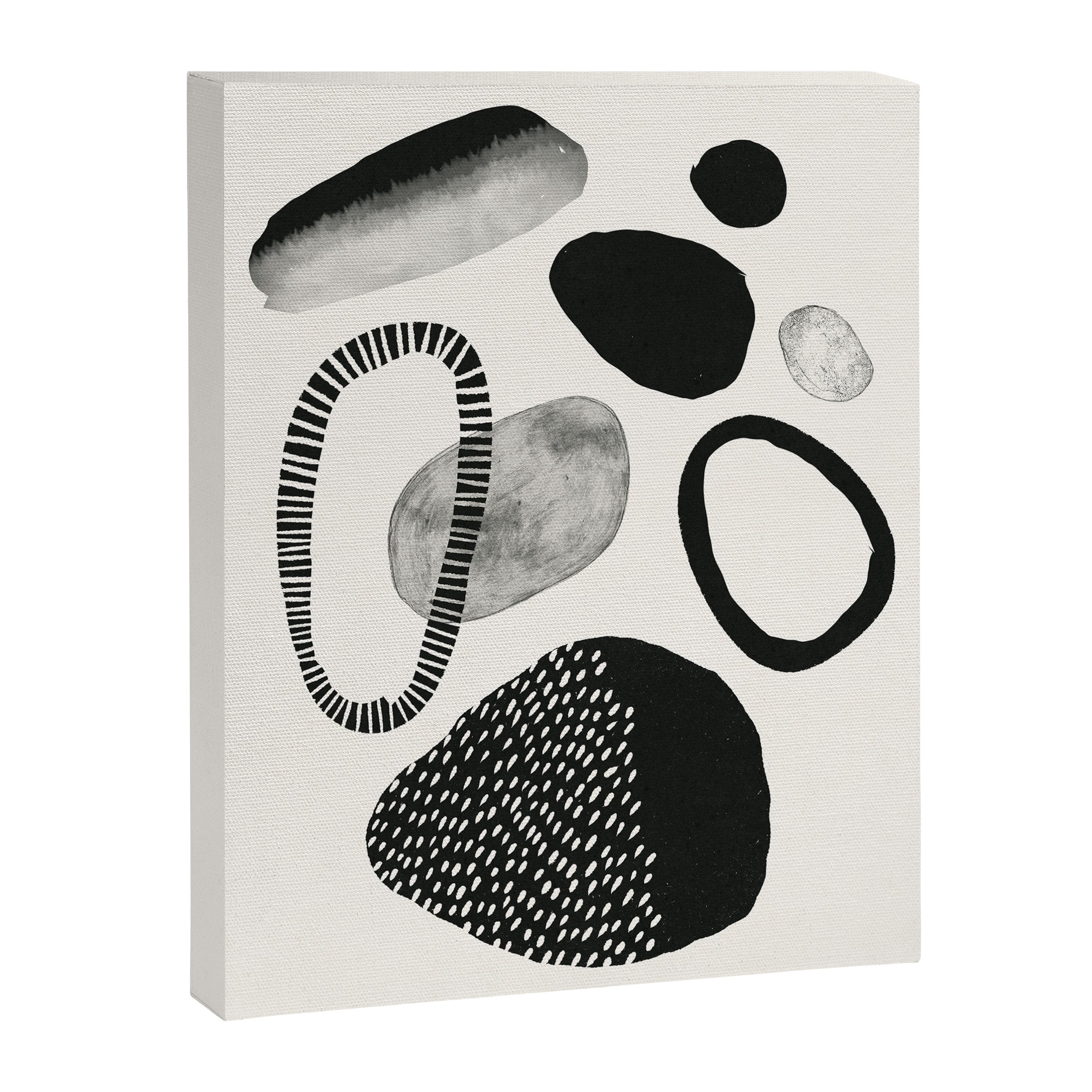 Monochrome Abstract Shapes #1  Canvas Print Gallery Image 6